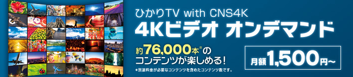 ひかりTV with CNS4K「4Kビデオ オンデマンド」